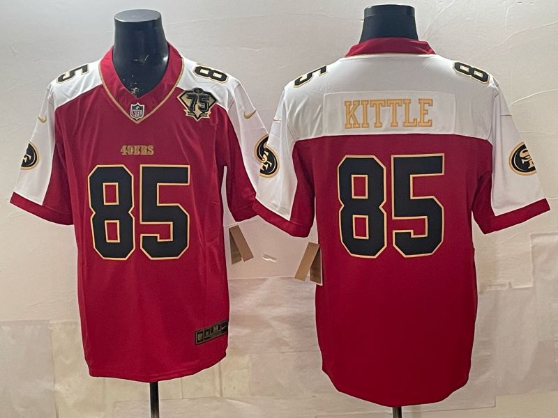 Men 2026 San Francisco 49ers #85 Kittle Red white 3th generations Nike Limited NFL Jersey style 06